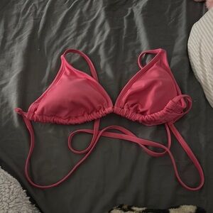 Pink Triangle Bikini Top
